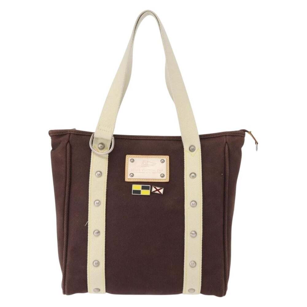 Louis Vuitton Antigua Cabas MM Tote Bag Brown